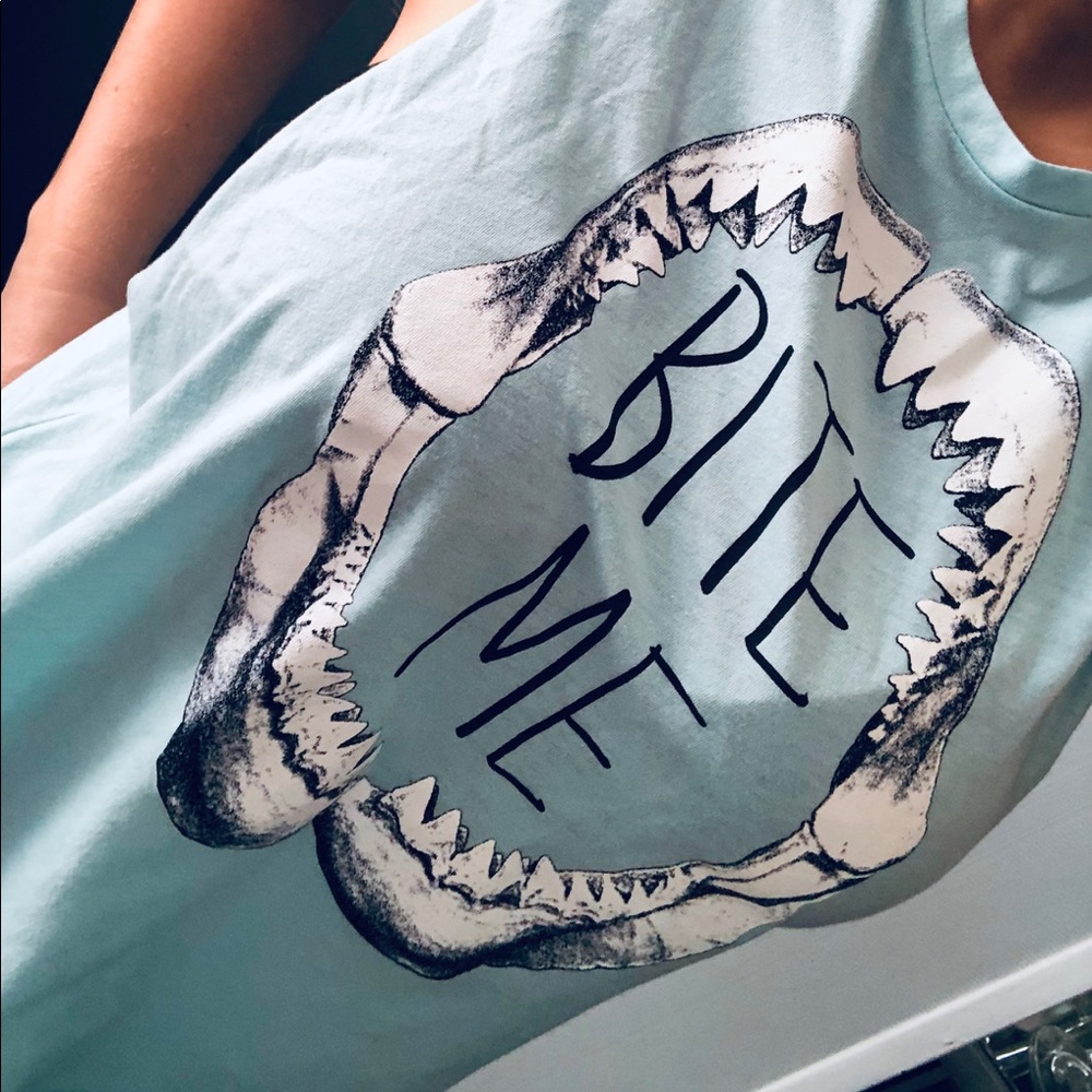🦈  Shark week cut off tank top shirt